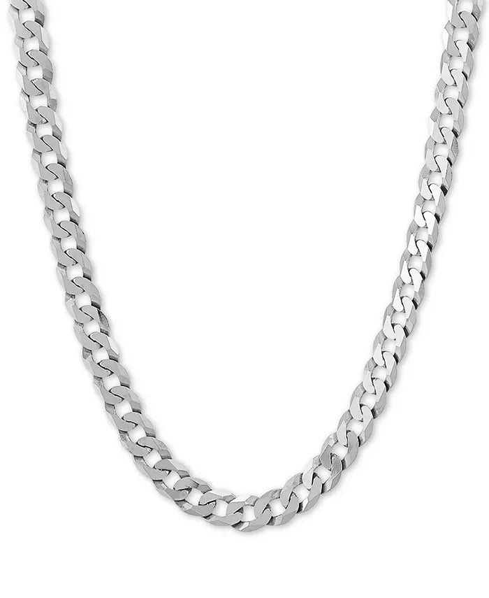 silver round curb chain