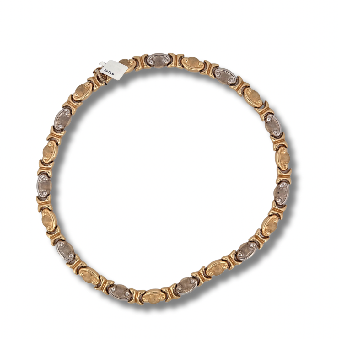 18ct gold 2tone necklace
