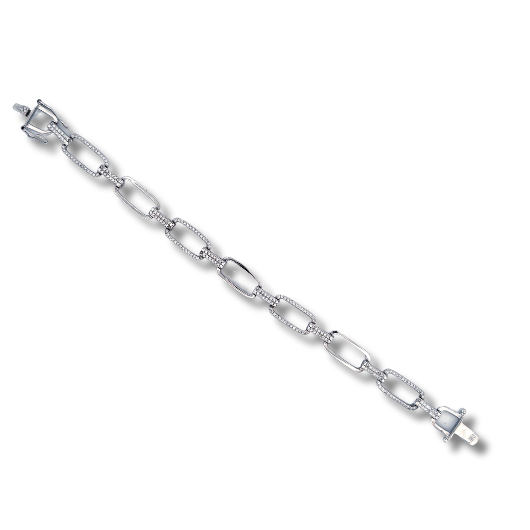 silver cz bracelet