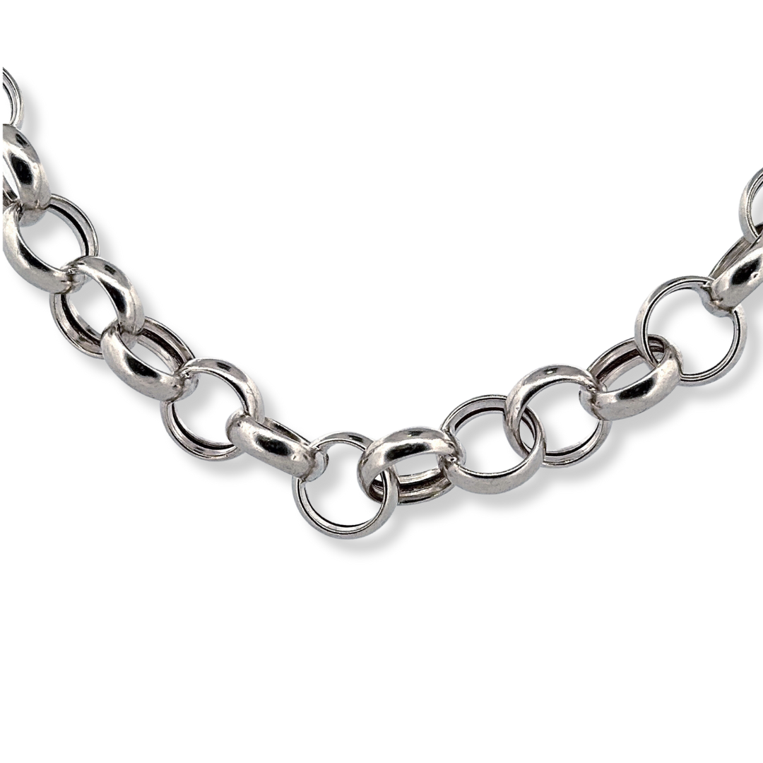 silver belcher necklace
