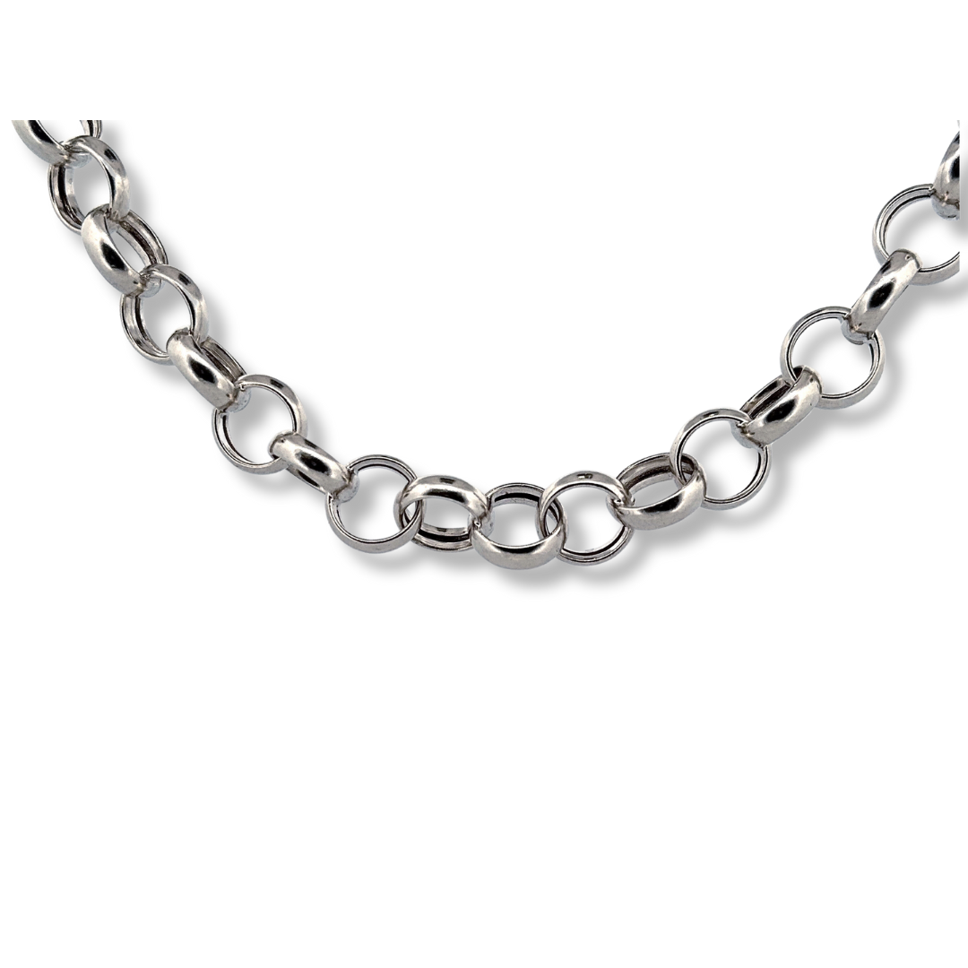 silver belcher necklace