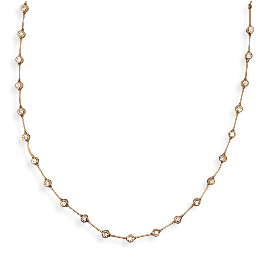 9ct gold cz necklace