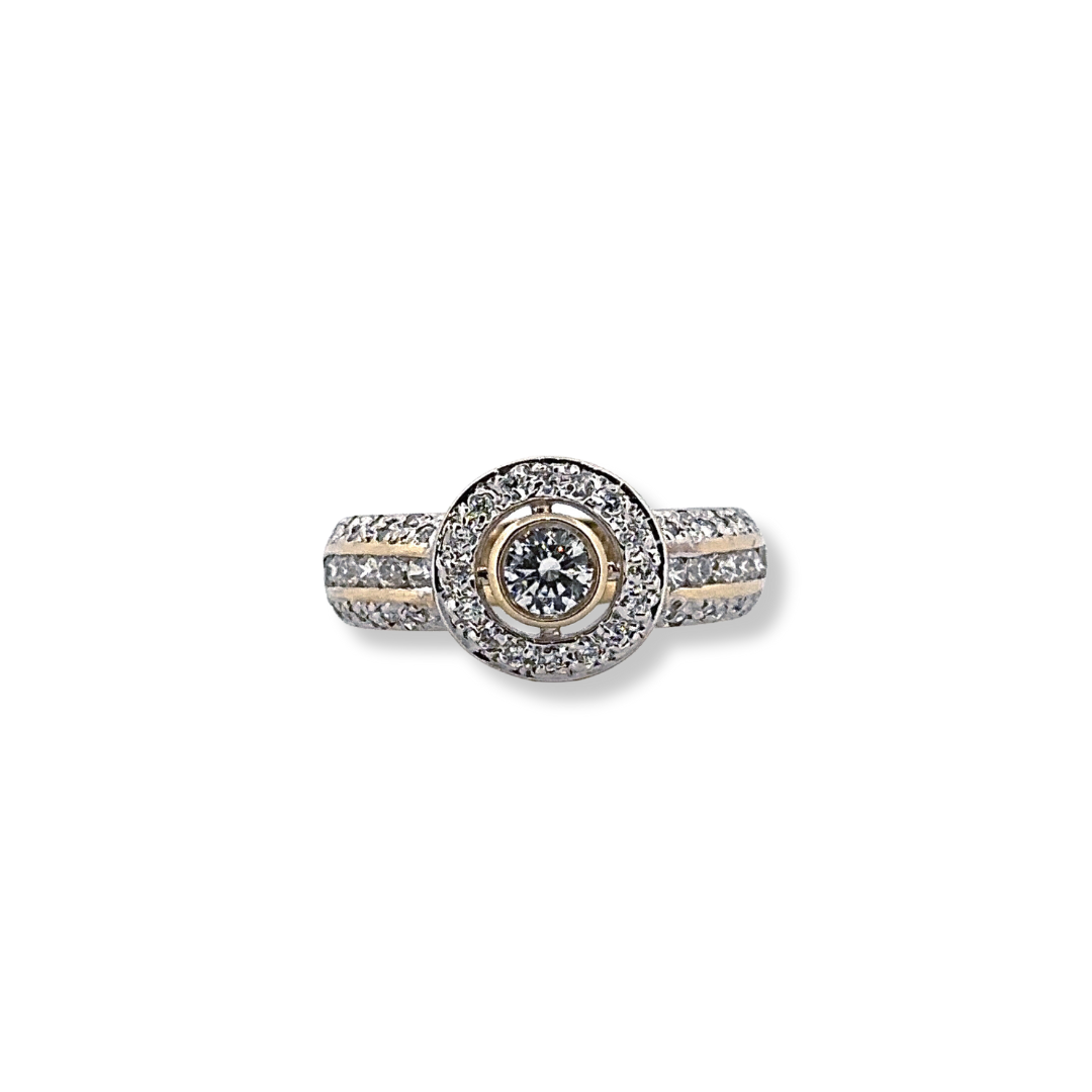 9ct gold cz ring
