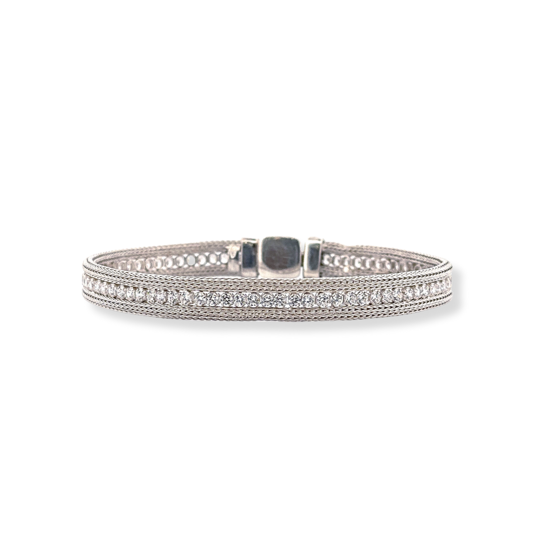 Silver cz bracelet