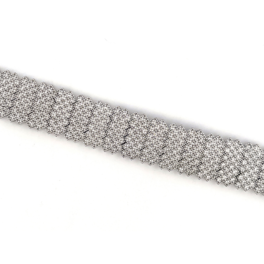 Silver cz tennis bracelet