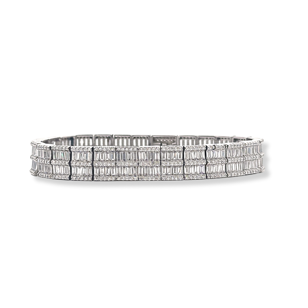 Silver cz bracelet