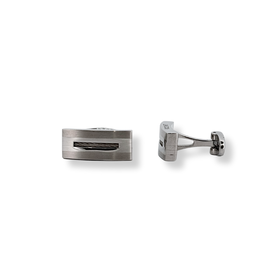 Steel cable cufflinks