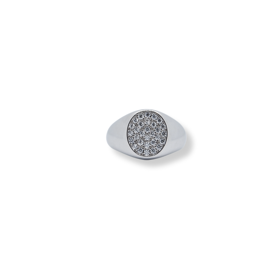 Silver cz ring