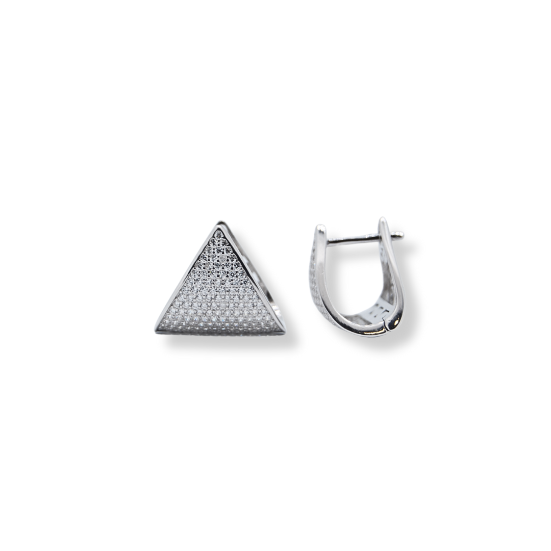 Silver cz earrings