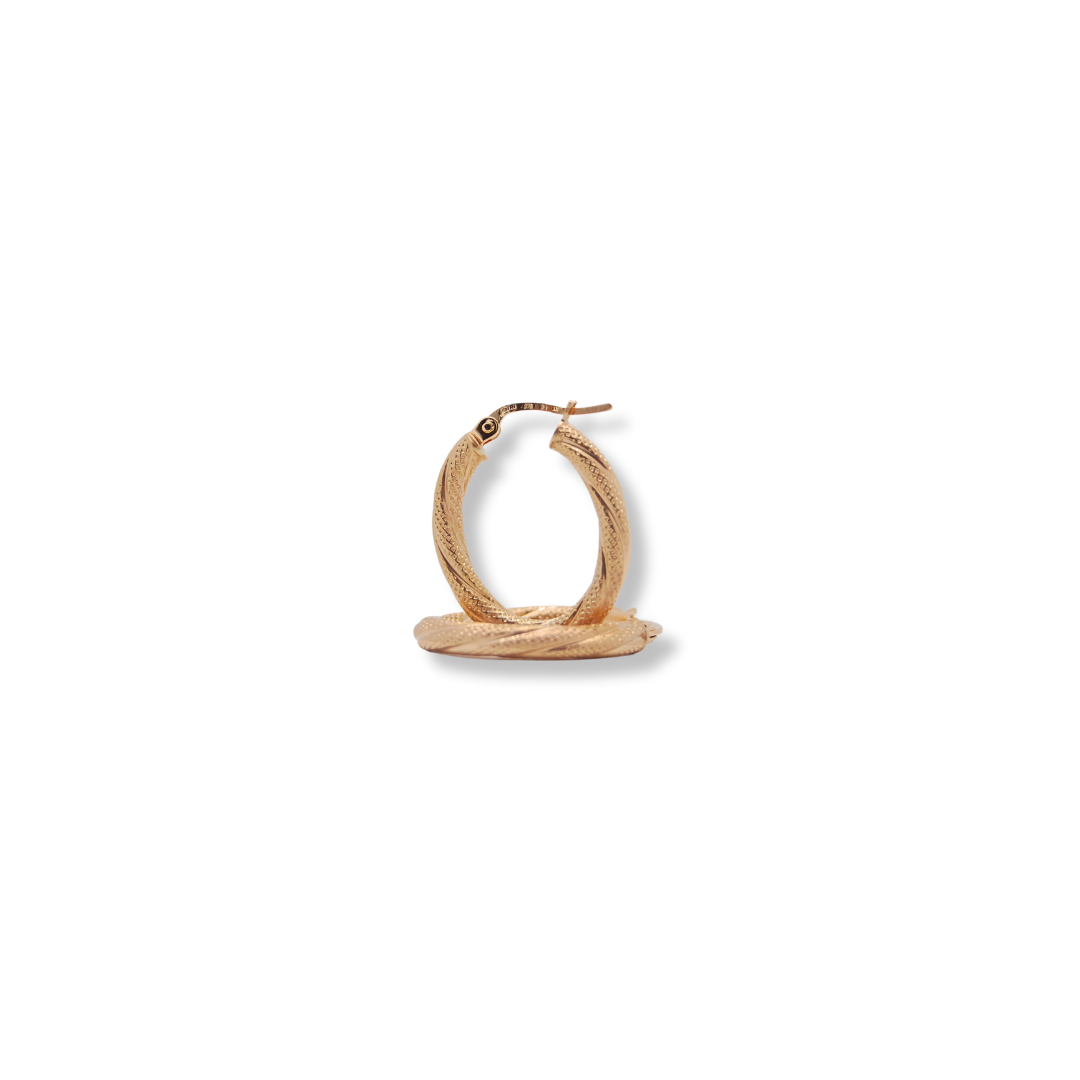 9ct gold hoop earring