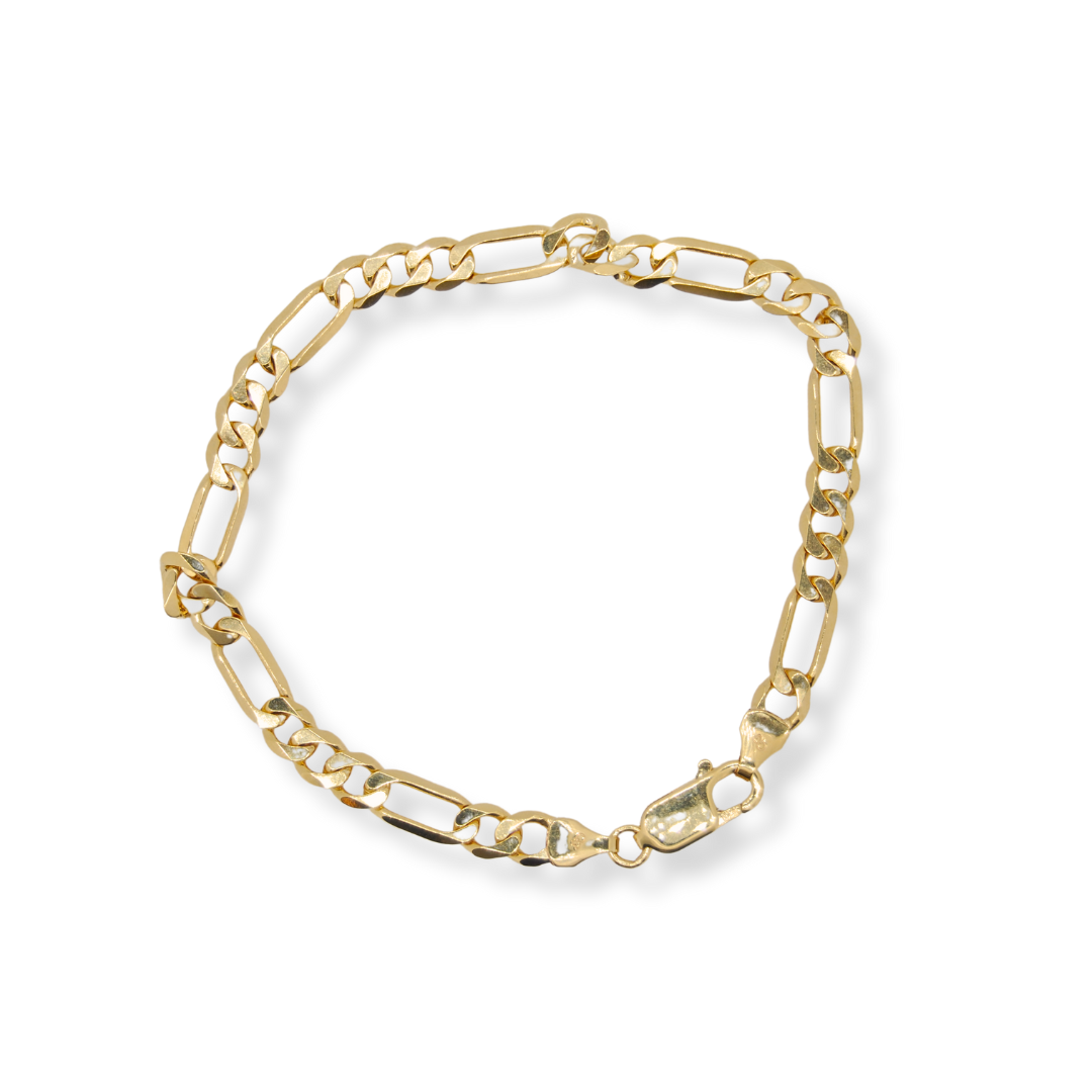 9ct gold figaro bracelet