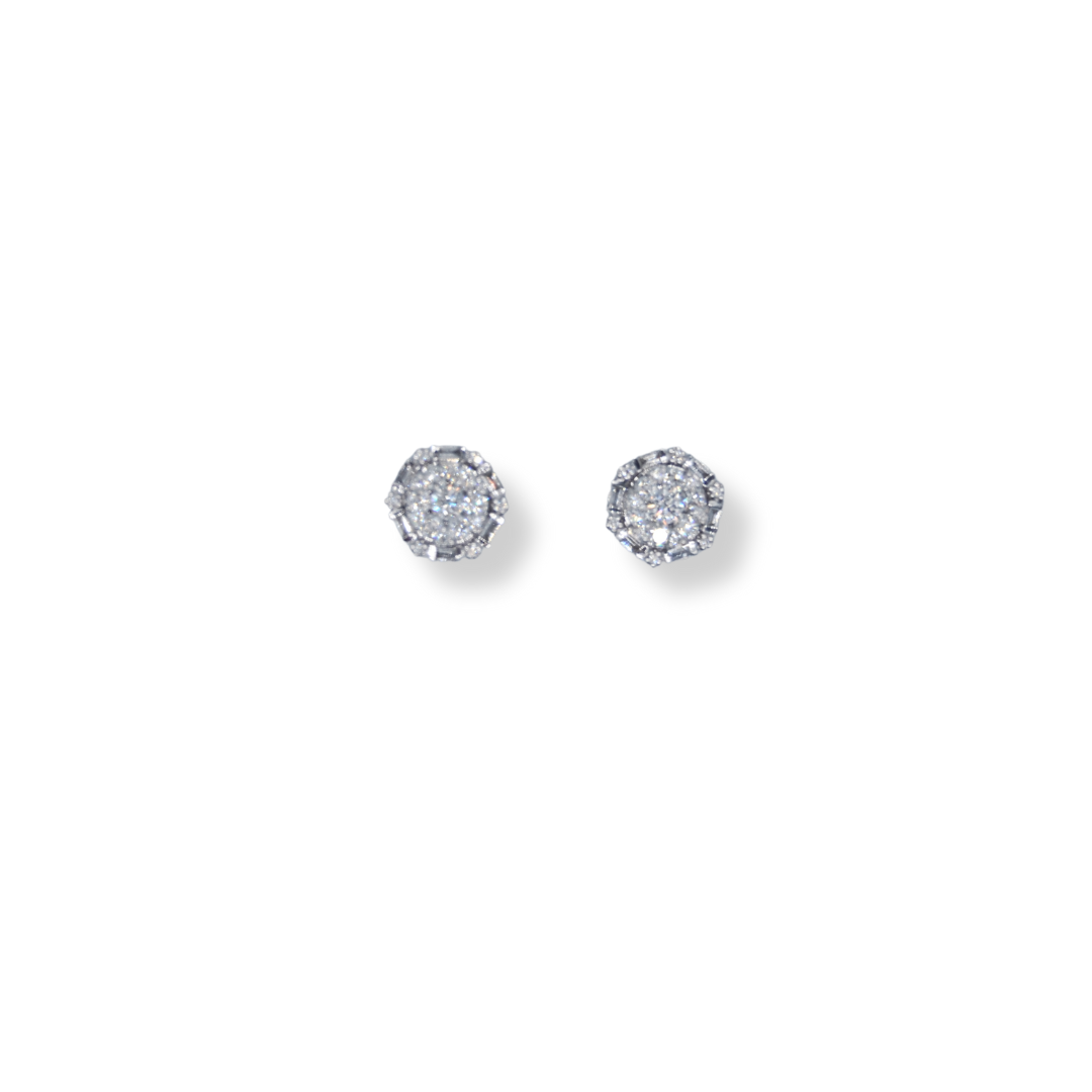 9ct gold diamond earrings
