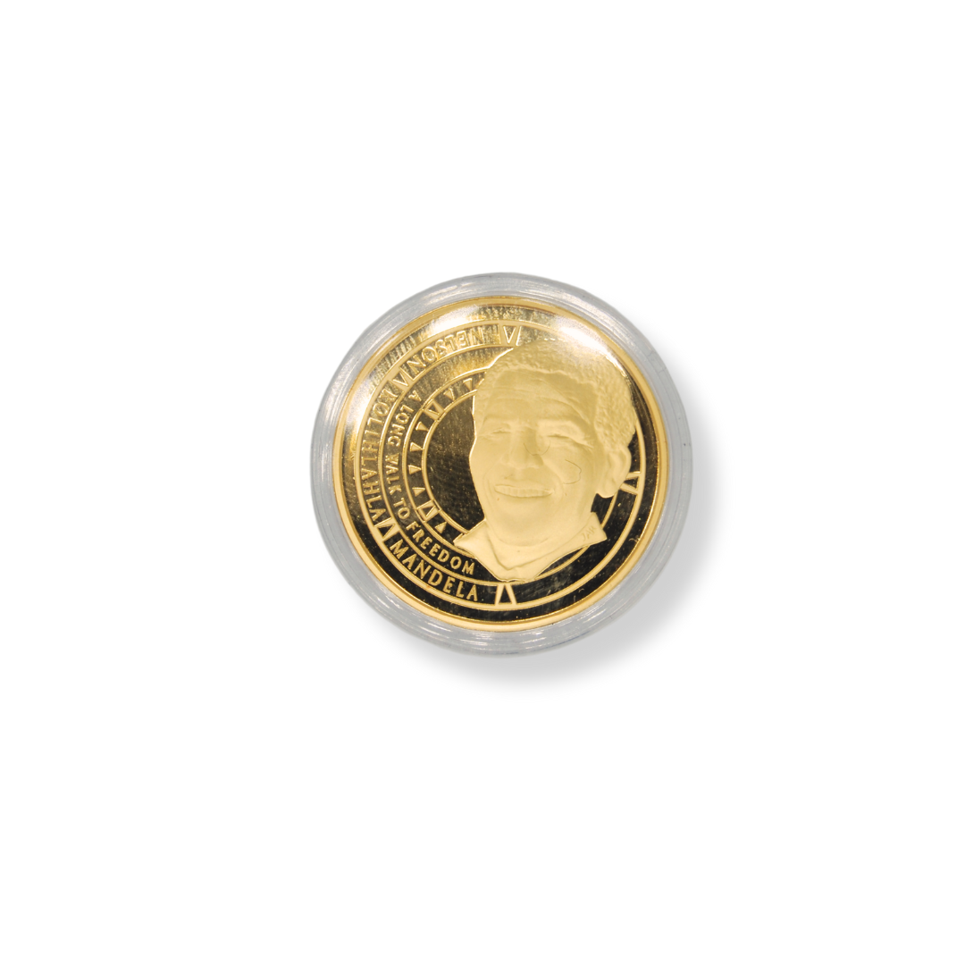 Nelson Mandela constitutional hill medallion