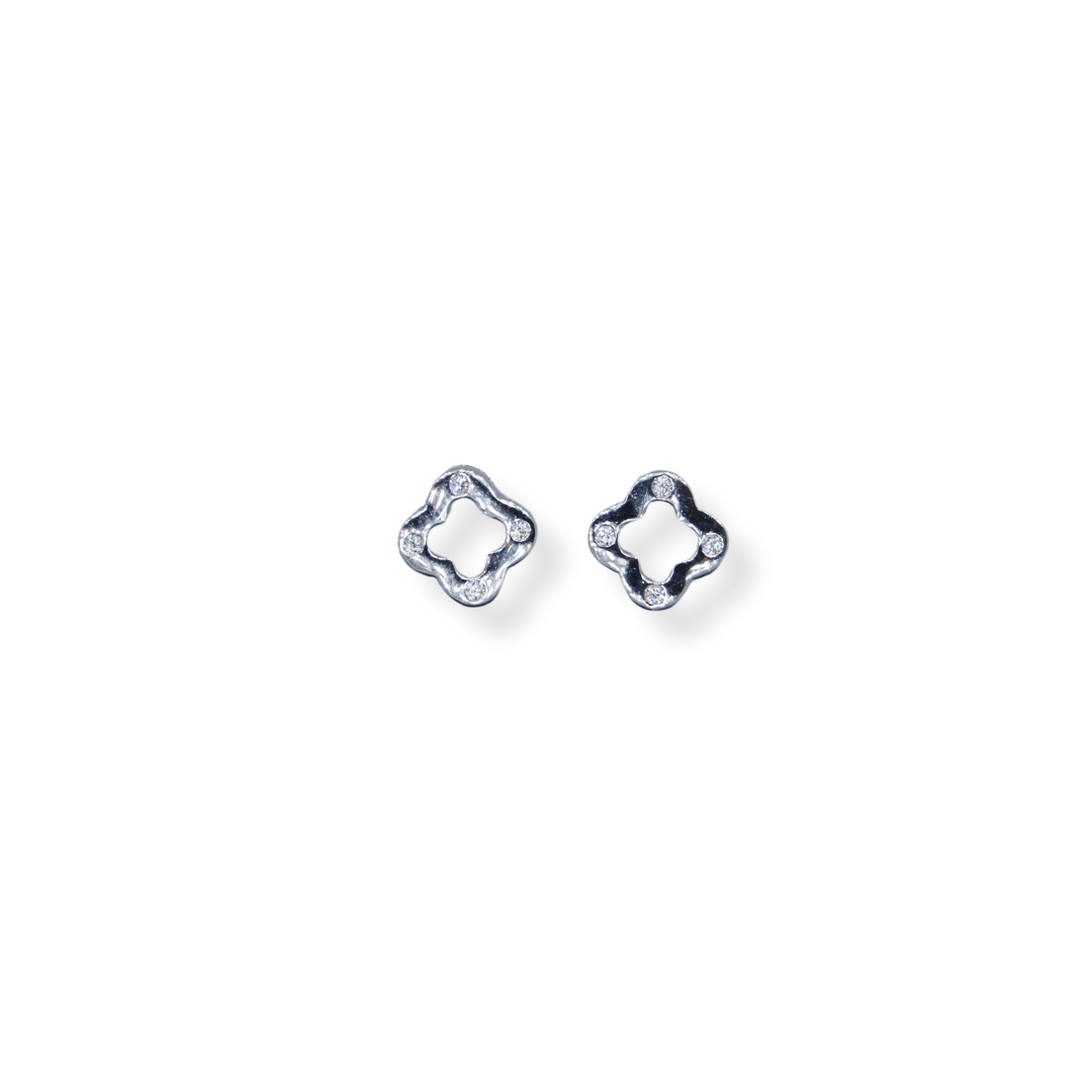Silver cz earrings