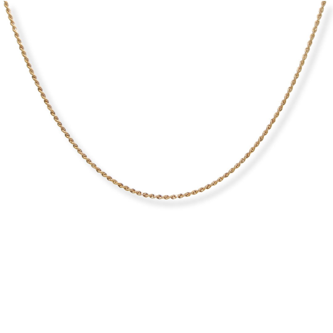 9ct gold rope necklace