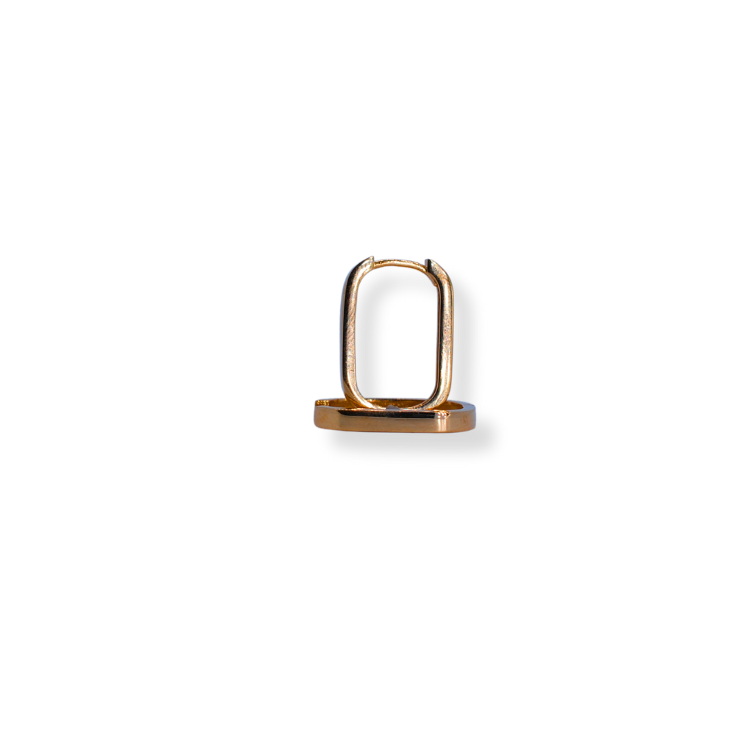 9ct gold square earrings