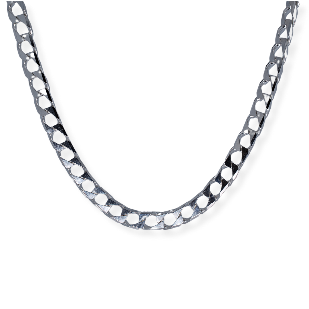Silver square link chain