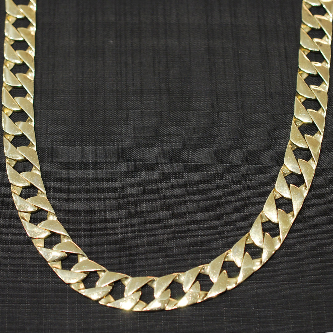 9ct gold Q link chain