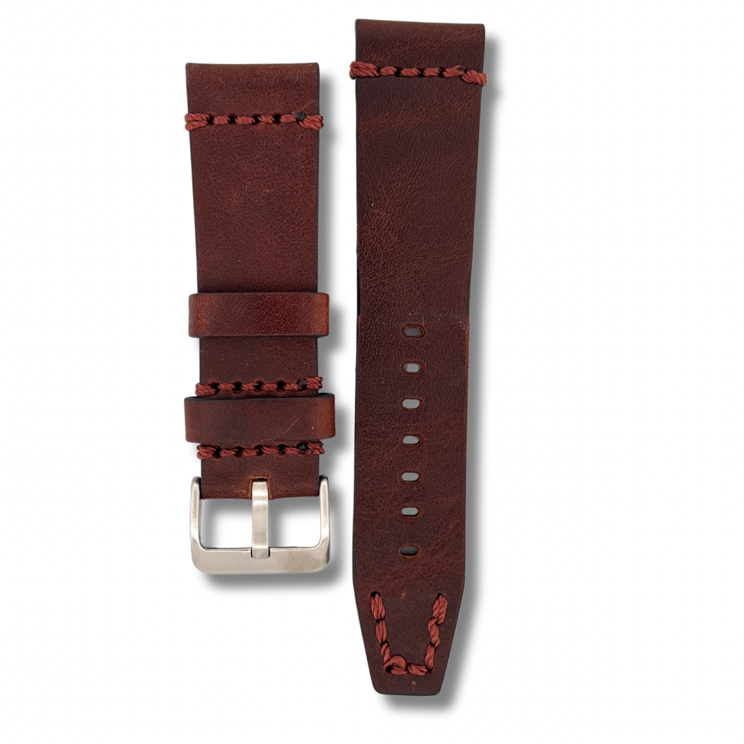 Alfa 24mm Brown Leather Strap