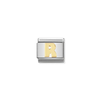 Yellow gold Letter R
