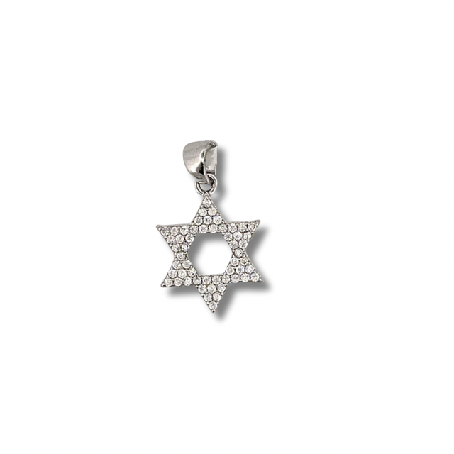 Silver Star of David Pendant