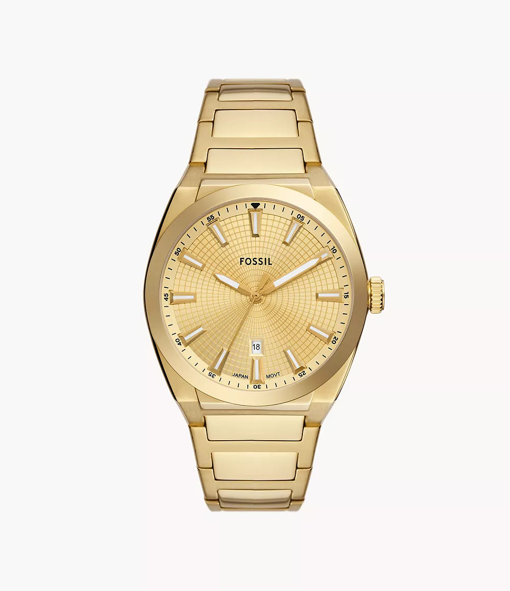 Fossil Three-Hand Gold-Tone Stainless Steel Watch FS5965