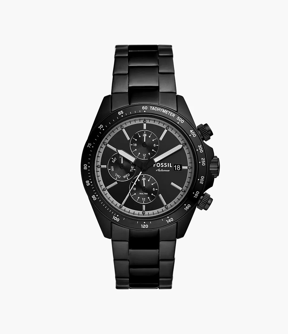 Fossil Autocross Black Stainless Steel Watch FS6125
