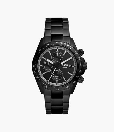 Fossil Autocross Black Stainless Steel Watch FS6125