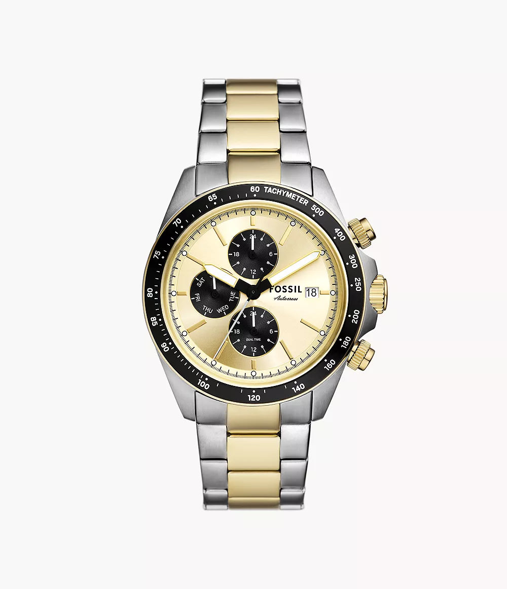 Fossil Autocross Multifunction Two-Tone Stainless Steel Watch FS6126
