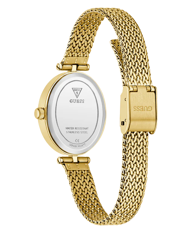 GUESS Ladies Green Gold Tone Watch GW0935L2