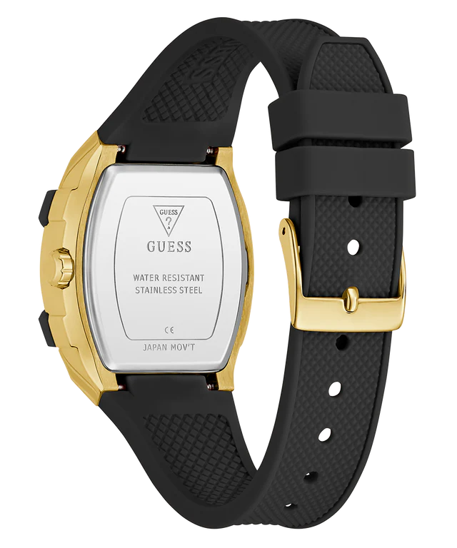GUESS Ladies Black Gold Tone Watch GW0945L2