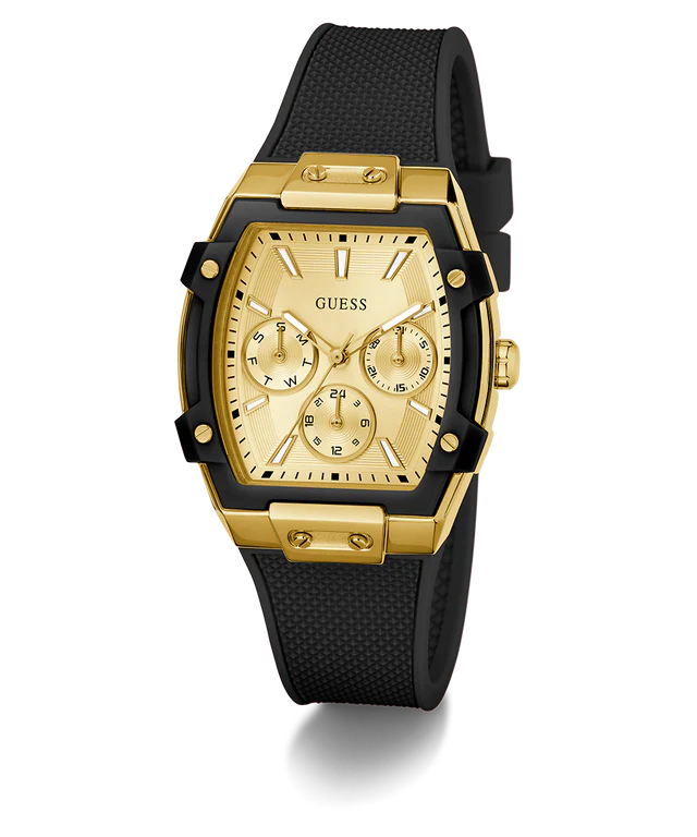 GUESS Ladies Black Gold Tone Watch GW0945L2