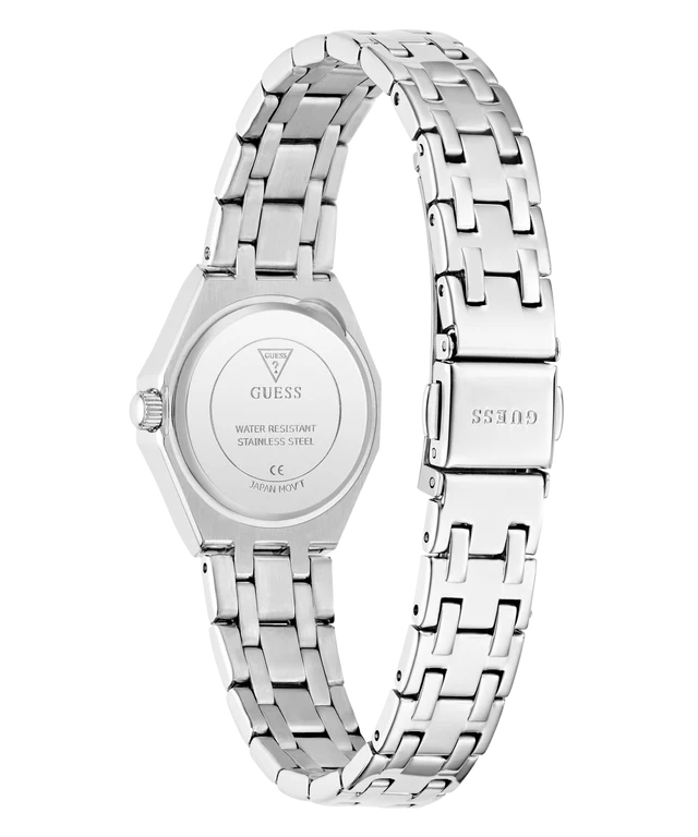 GUESS Ladies Silver Tone Watch with Swarovski crystals GW1010L1