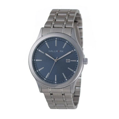 Hallmark Gents Silver Blue Dial HF1487Z