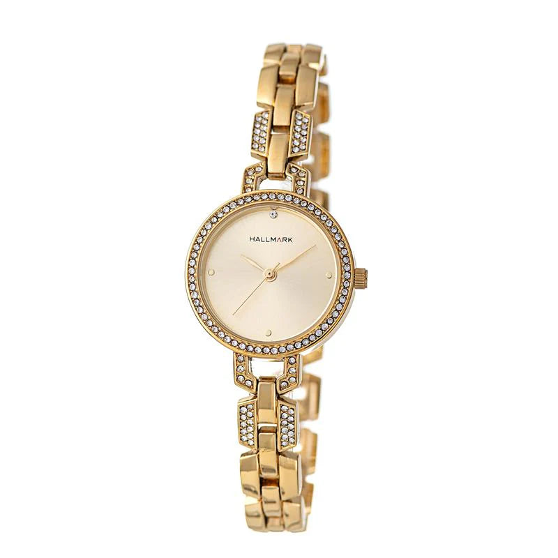 Hallmark Ladies Gold Bracelet Watch HA1528C
