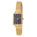 Hallmark Ladies Gold Mesh Black Dial Watch HA1495B