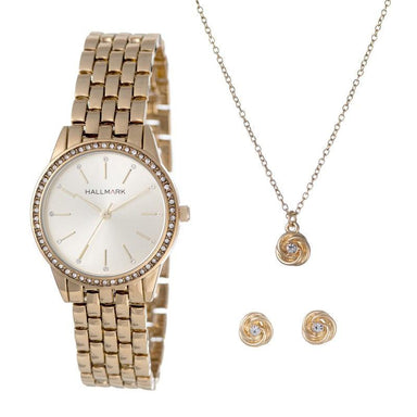 Hallmark Ladies Gold Watch 3 Piece Box Set HBSL4054