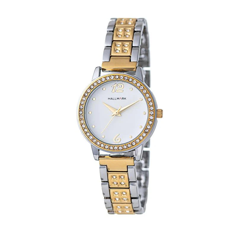 Hallmark Ladies Two-Tone White Dial Watch HC1529W