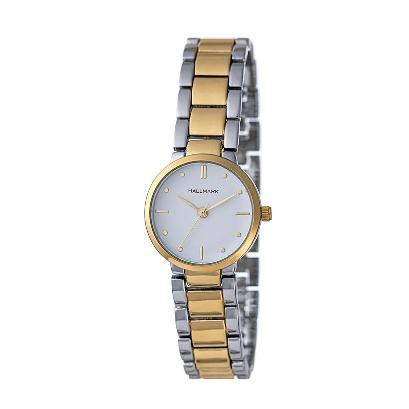 Hallmark Ladies Two-Tone White Dial Watch HC1525W