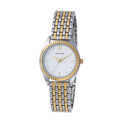 Hallmark Ladies Two-Tone White Dial Watch HC1526W