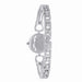 Hallmark Ladies White Dial Metal Strap HE1450S