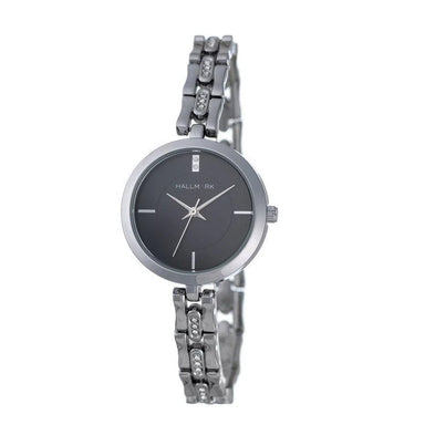 Hallmark Silver Ladies Black Dial HE1502B