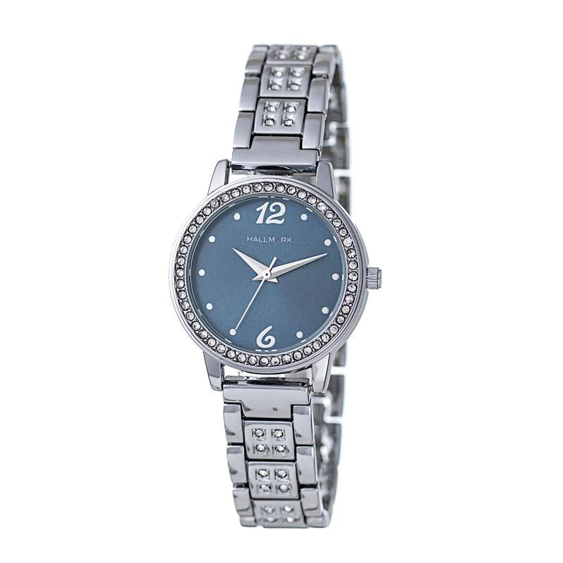 Hallmark Silver Ladies Blue Dial Watch HE1529Z