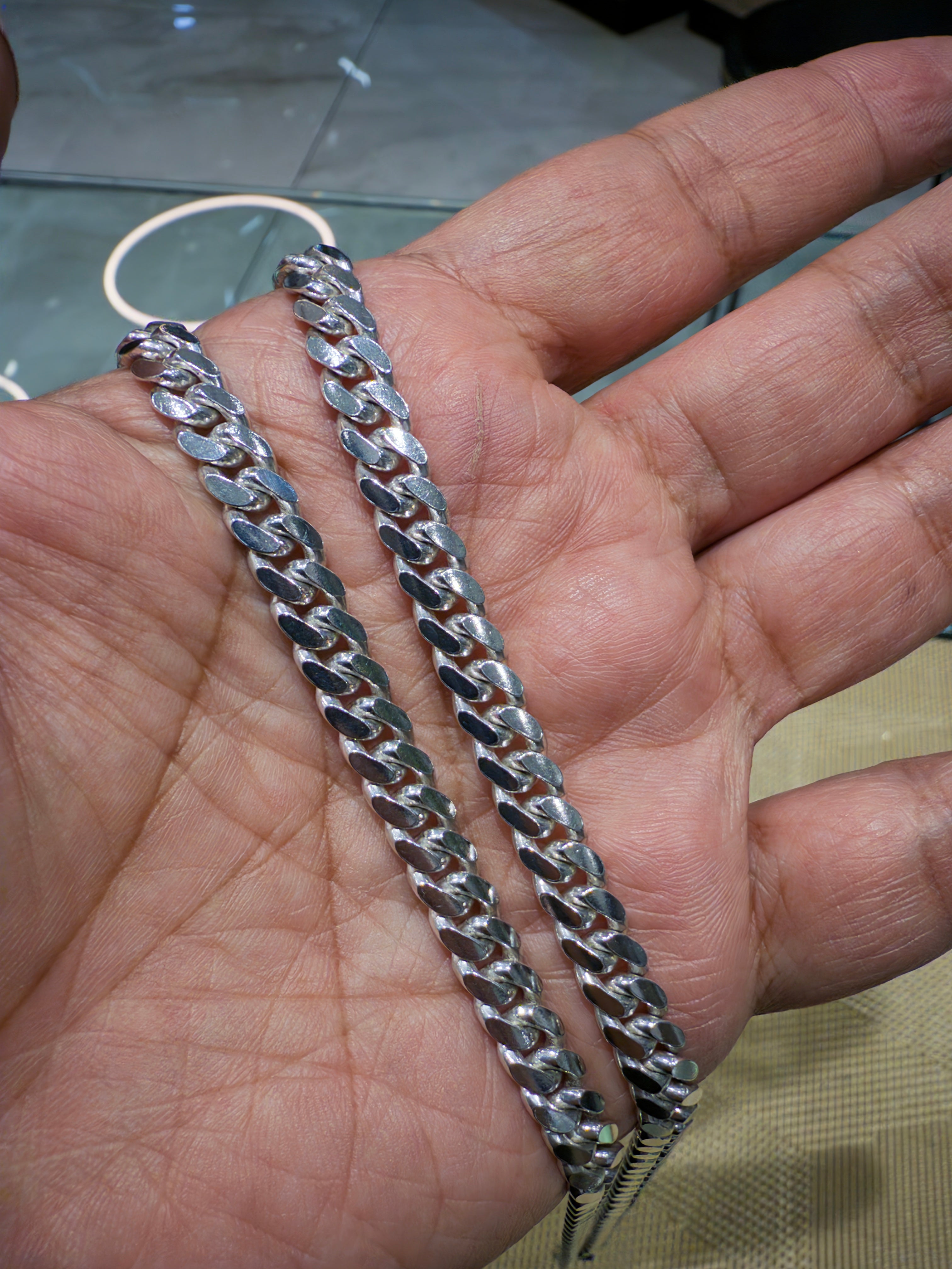Sterling silver miami cuban link chain