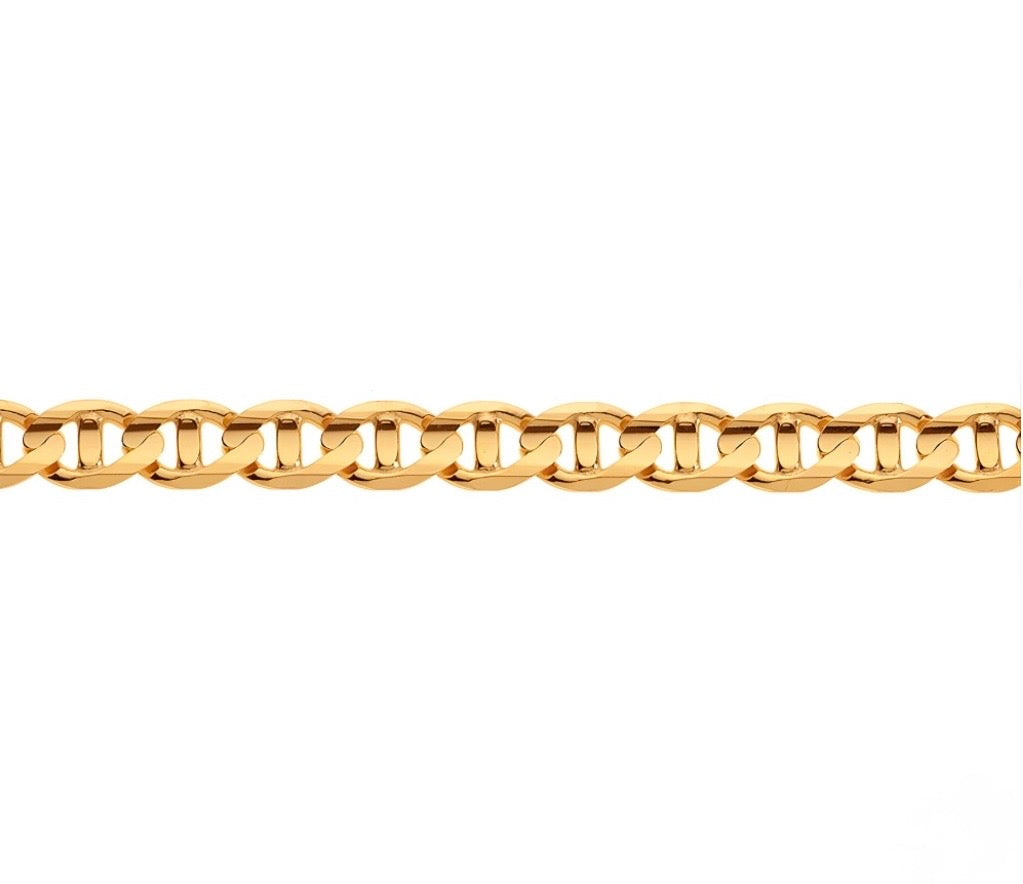 9ct gold marina curb chain