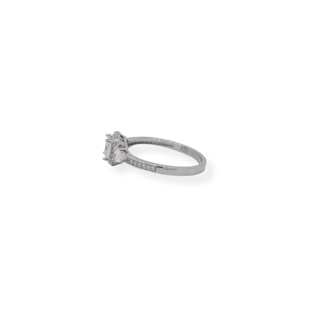 Silver cz ring