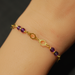 9ct gold amethyst bracelet
