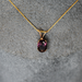 9ct gold purple cz pendant