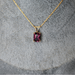 9ct gold dark purple necklace