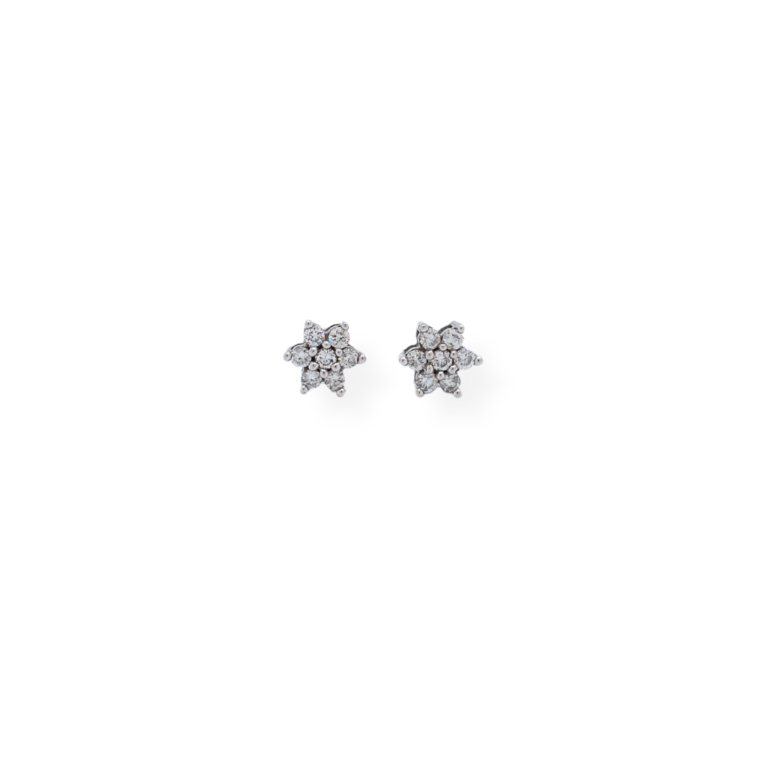 9ct gold diamond earrings